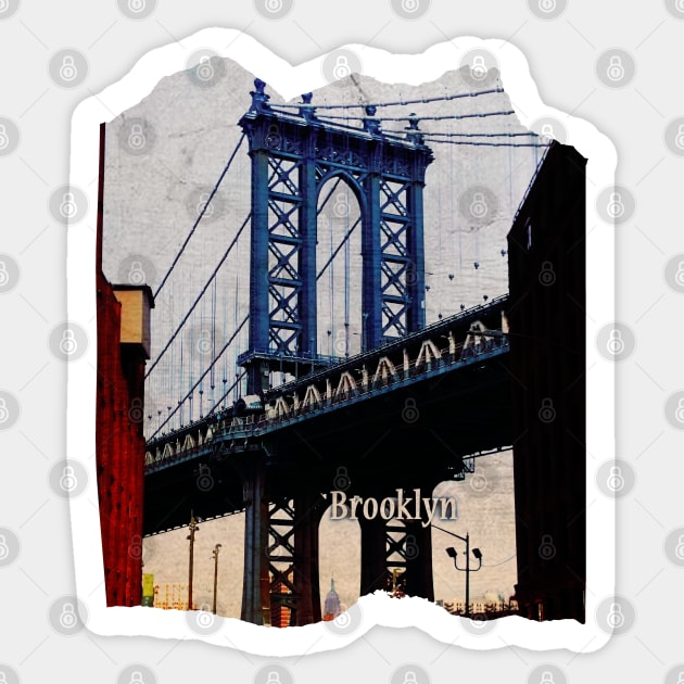 New York Dumbo Photography Brooklyn bridge Sticker by BoogieCreates